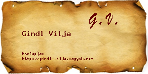 Gindl Vilja névjegykártya